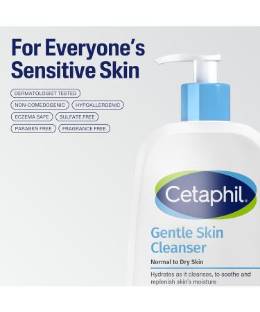 Cetaphil Face Wash Hydrating Gentle Skin Cleanser for Dry to Normal Sensitive Skin 4 oz 3 Pack Fragrance Free Soap Free and Non-Foaming Unscented 4 Fl Oz (Pack of 3) - Buy Online on GoSupps.com
