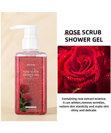 Buy 2-in-1 Body Wash & Body Scrub Rose - Gentle Exfoliating Deep Cleansing for Acne & Dead Skin - Brighten & Moisturize Skin (11.3 fl. oz) | Shop Internationally - Buy Online on GoSupps.com