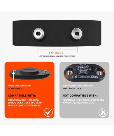 COOSPO Replacement Breast Belt for Heart Rate Monitors - Compatible with Wahoo Polar Garmin & More - Soft & Comfortable Strap - Buy Online on GoSupps.com