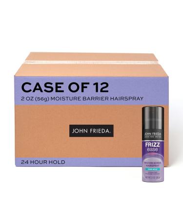 John Frieda Frizz Ease Moisture Barrier Hairspray Firm Hold Hairspray Seals Out Moisture with a Protective Barrier Blocks Frizz Protects Against Heat Long-Lasting Hold 2 Oz Pack of 12 Pack of 12 2 Fl Oz (Pack of 12)