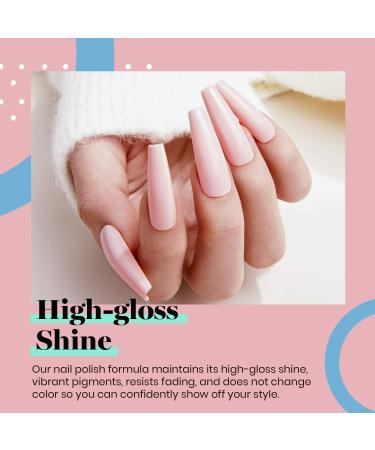 Beetles Nude Pink Gel Nail Polish Kit with UV LED Light - Starter Kit for DIY Home Manicure | Soak Off Pink Gel Polish Set with Nail Lamp and Nail File - Halloween Nails Gift for Women - Buy Online on GoSupps.com