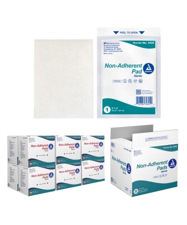 Dynarex Non-Adherent Pads-Sterile Individually Packaged Non-Stick Wound and Burn Care Soft & Highly Absorbent 3 x 4 1 Case of 1200 Non-Adherent Pads-Sterile