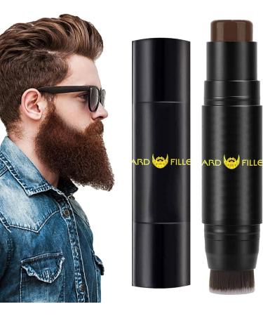 Beard Pencil Filler - Beard Enhancer Double End Stick Long Lasting Waterproof Beard Pen Fill Shape & Define Your Beard Dobooo Dark Brown - Buy Online on GoSupps.com