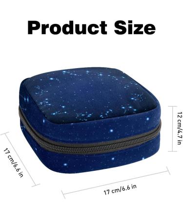 Zodiac Constellations Sanitary Napkin Storage Bag Portable Menstrual Cup & Bandage Organizer for Women - Buy Online on GoSupps.com