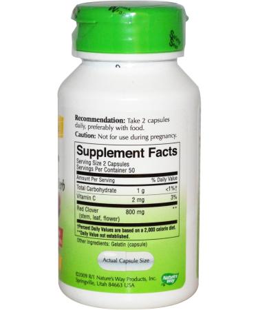 Buy Natures Way Red Clover Blossoms Premium Natural Herbal Supplement for Women's Health | International Shipping Available - Buy Online on GoSupps.com