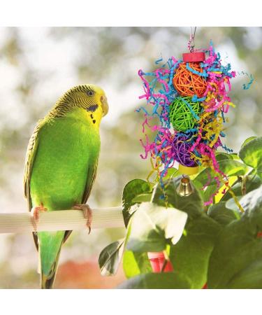 3 Packs Bird Parrot Toys Bird Chewing Foraging Shredder Toy Bird Cage Hammock Hanging Swing with Bells for Small Bird Parakeets Cockatiels Conures Budgie Lovebirds Hummingbird - Buy Online on GoSupps.com