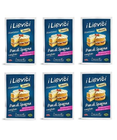 Lo conte Lo conte i lieviti pan di spagna vanigliato biscuit cakes with vanilla motif 3 x 18 g
