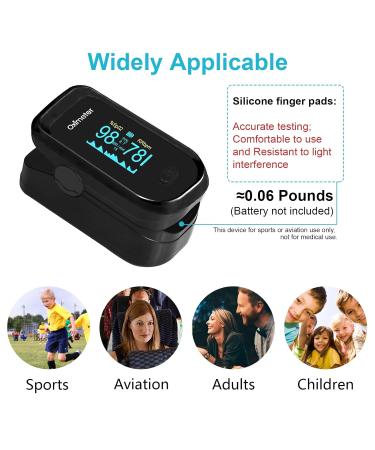 Buy TYNDALL Fingertip Pulse Oximeter - 4 Data Monitor with Respiration Rate for Sports & Aviation (Black) | International Shipping Available - Buy Online on GoSupps.com