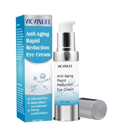 VICVINUEL Anti-Aging Under-Eye Cream  Under Eye Bag Cream  Instantly Reduces Dark Circles and Puffiness  Peptides & Vitamin E for All Skin Types (0.5 FL OZ).