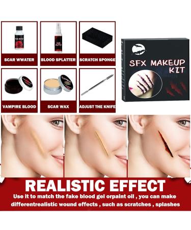 Ultimate Halloween SFX Makeup Kit | Fake Blood Scars Wax & Special Effects Essentials for Parties - Buy Online on GoSupps.com