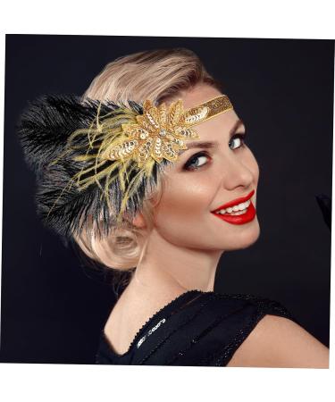 Bridal Hair Accessories Decor Headbands Hair Ties Hair Bands Plume Headband Women Costume Headwear Flapper Headpiece Headdress for Cosplay Sequins Bride Cloth The Photo - Buy Online on GoSupps.com