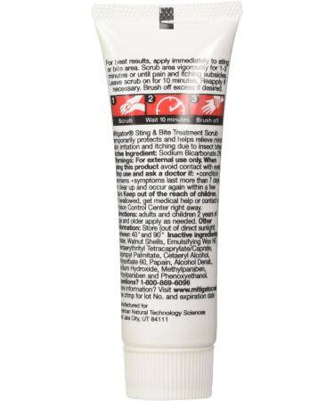 Mitigator Sting & Bite Scrub - Fast-Acting Skin Protectant, Relieves Itching - 1 oz Tube - Buy Online on GoSupps.com