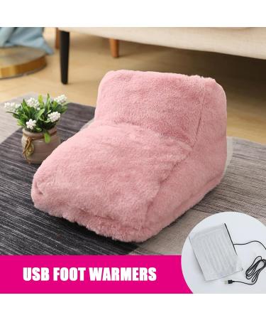 Jacekee Heated Foot Warmers - Comfortable Thick Slippers for Home & Work | Perfect Winter Gift for Dads - Pink - Buy Online on GoSupps.com