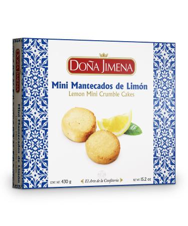 Doña Jimena - Mini Lemon Mantecados, Creamy Texture, Supreme Quality, Artisanal, Natural, Traditional Recipe, Gift