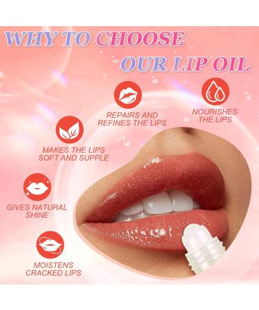  Ceboic Set of 6 colorless lip oils - Transparent roller - Moisturizing gloss - Fruity flavor - Shiny balm for long-lasting care - Buy Online on GoSupps.com