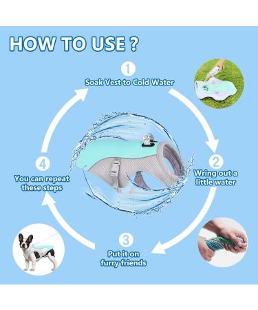 Adjustable Dog Cooling Vest - XL Blue Coat for All Breeds | Summer Heat Relief for Sports & Hot Weather - Buy Online on GoSupps.com