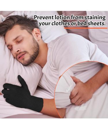 Migliore Wear Eczema Gloves for Adults - Moisturizing Cotton Gloves for Dry Hands - Touchscreen Black Gloves 2 Pairs - Men Women - Black-S/M - Buy Online on GoSupps.com