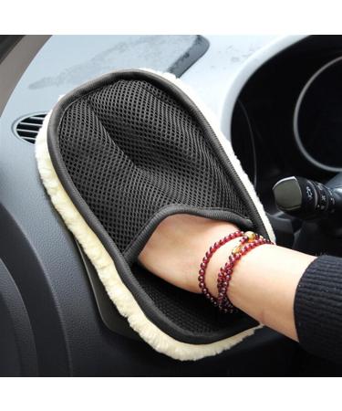 BUSOTH Wool Soft Coral Wool Car Wash Gloves Cleaning Dishwashing Gloves - Buy Online on GoSupps.com