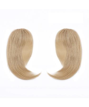Bangs 2PCS Human Hair Clip on Bangs with Mid Part One/Two Sides Bangs Remy Hair in Extenssion French Invisible Fringe for Women Curved Bangs for Daily Wear (Color : #24 Size : 6 months) 6 months #24