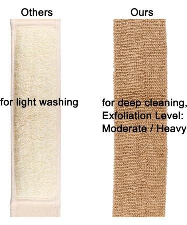 Natural Ramie Back Scrubber for Shower - Deep Cleaning Exfoliator for Men and Women - Buy Online on GoSupps.com
