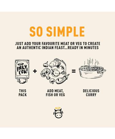 Holy Cow! Indian Curry Sauces : Mughlai Korma Sauce Curry Kit (6 x 250g) Gluten Free Vegan Curry Recipe Indian Takeaway Meal Kit Curry Cooking Sauce Made with Authentic Korma Paste. Curry Gift Set - Buy Online on GoSupps.com