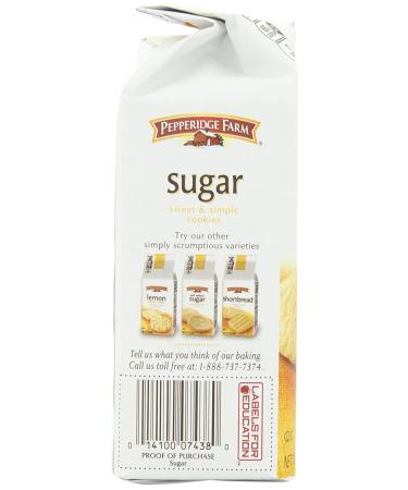 Pepperidge Farm Sugar Cookies 5.25 oz - (Pack of 4) and (Pack of 6) - Buy Online on GoSupps.com