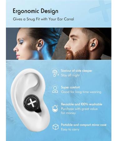 6 Pairs Noise Cancelling Ear Plugs - 40db High NRR for Sleep, Travel, Studying - Comfortable & Quiet Noise Reduction Earplugs in Black - Buy Online on GoSupps.com