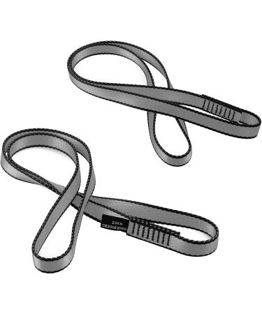 Buy Dasking 2-Piece Nylon Climbing Loop 18mm 23kN Climbing Rope - Versatile Climbing Sling for Outdoor Activities Yoga Hammock Abseiling | 60-120cm Gray - Buy Online on GoSupps.com