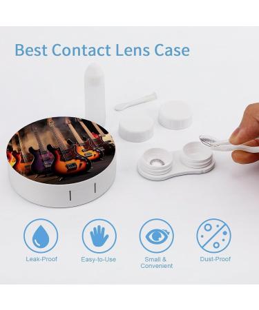 Cool Electric Guitar Contact Lens Case - Portable Travel Storage Box for Contact Lenses - Buy Online on GoSupps.com