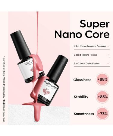 Modelones Pink Gel Nail Polish Set 6 Colors Nude Gel Polish White Pastel French Nail Polish Glitter Pink Soak Off LED Gel Nail Starter Kit Shellac Nail Varnish DIY Salon Manicure Gift for Woman rose Tea 1.17 ml (Pack of 6) - Buy Online on GoSupps.com