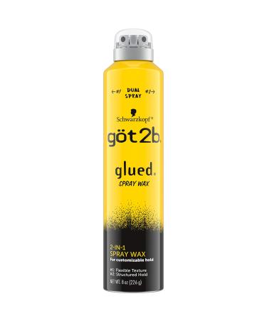 Got2b Glued Spray Wax with 2-in-1 Dual Spray Nozzle 8 oz Spray Wax 8 Ounce (Pack of 1)