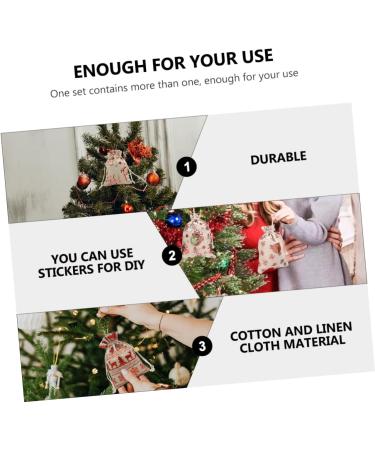 Alipis 1 Set Christmas Calendar Christmas Banner Wooden Decor Xmas Favor Bags Cotton Small Cloth Bag - Buy Online on GoSupps.com