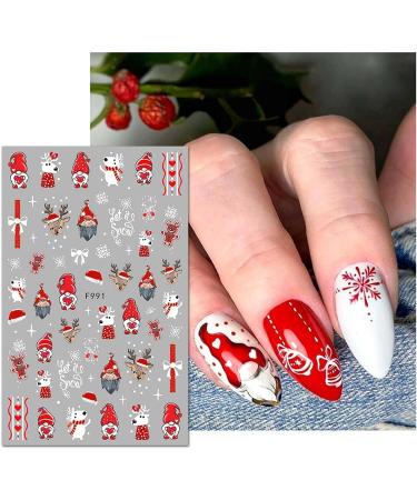 JMEOWIO 10 Sheets Christmas Nail Art Stickers Decals Self-Adhesive Snowflake Winter Holiday Cute Nail Supplies Nail Art Design Decoration Accessories - Buy Online on GoSupps.com
