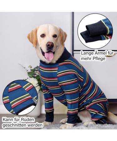 AXCIMOND Dog Recovery Suit for Dogs - One-Piece Long-Sleeved Wound Protection After Surgery - Alternative to Neck Collars - 3XL Navy Blue - Buy Online on GoSupps.com