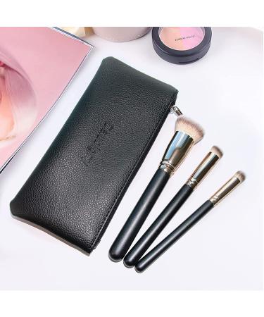 Daubigny Pro Kabuki Makeup Brushes Set - Premium Synthetic Bristles for Flawless Liquid Foundation Application - 3pcs Black Brushes - Buy Online on GoSupps.com