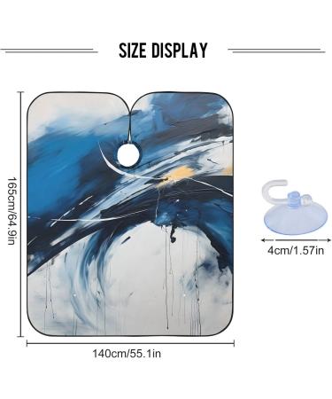 Waterproof Barber Cape - Art Blue Marble & Cheetah Haircut Bib for Men & Women - Unisex Hair Cutting Cape - Buy Online on GoSupps.com