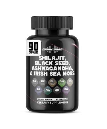DAMN GOOD The Hodge Twins Maximum Vitality Organic Shilajit Capsules Men s Daily Energy & Stamina Booster Sharper Focus & Strength w/Ashwagandha for Men Performance Supplement 90Count