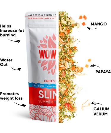 ATOP LLC WOW TEA Summer Tropicana Detox Slimfit Tea Collagen and Yellow Tea Infuser Bottle - Buy Online on GoSupps.com