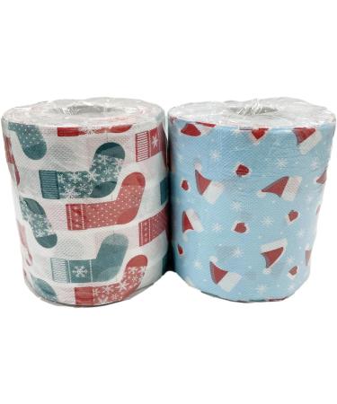 Christmas Toilet Paper Soft Printed Toilet Paper | Household Decorations with Christmas Hat Patterns Novelty for Boys and Girls - Buy Online on GoSupps.com