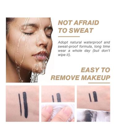 LOKFAR 2 Pcs Black Gel Eyeliner Set - Smudge Proof & Waterproof Matte Black Eye-liner Pencil for Women - Buy Online on GoSupps.com