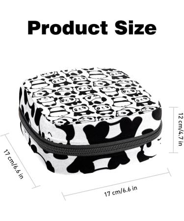 Anna Cowper Chinese Panda Pattern Sanitary Napkin Storage Bag - Portable Menstrual Cup Pouch for Women and Teen Girls - Multi-colored - Buy Online on GoSupps.com