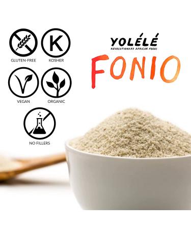 Yolele Premium Precooked Fonio - 5lb Bag | Gluten-Free Non GMO Organic & Vegan Protein Supergrain | Keto & Paleo-Friendly Rice Alternative - Buy Online on GoSupps.com