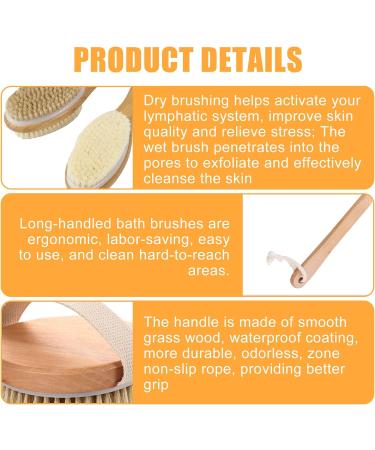 8 Pack Natural Boar Bristle Dry Brushing Body Set for Cellulite Massage and Lymphatic Drainage - Buy Online on GoSupps.com