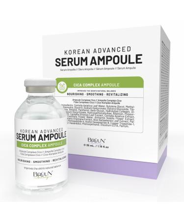 BR UN CICA Revival Complex Serum Ampoule Micro Needling Centella Asiatica Korean Serum Booster for Face and Body to Use with and without Derma Pen Microneedling Skin Care Serum 1.18 fl.oz