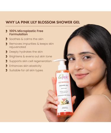 Lily Blossom Shower Gel | Soothing White Haldi & Flower Extracts | 100% Microplastic Free | Calming Skin | 250 ML - International Shipping Available - Buy Online on GoSupps.com