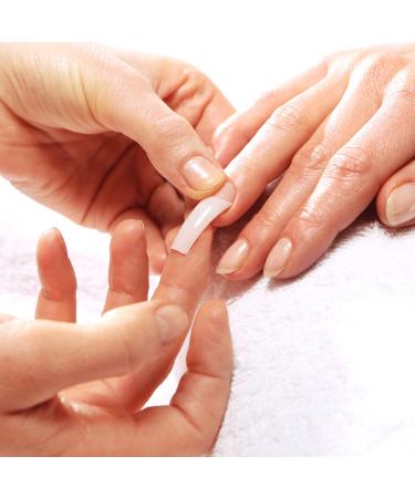 EAONE 500Pcs Natural Acrylic French Nail Tips Set with Accessories - Perfect for Salon DIY Nail Art - Buy Online on GoSupps.com