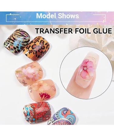 Nail Foil Glue 8ml Strong Adhesion Transparent Gel Requires a UV Lamp Ideal for Home Care and Decorative Nail Art - Buy Online on GoSupps.com