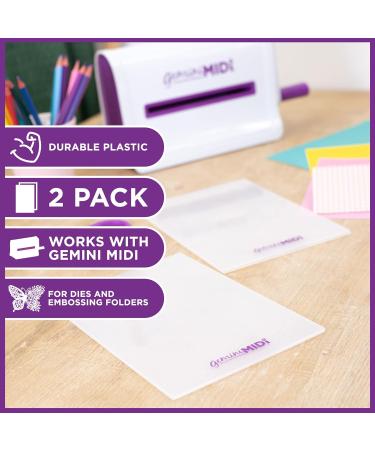 Gemini GEMMIDI-Acc-FOLD Midi Manual Die Cutting & Embossing Machine-Plastic Folder-2 Pack 6 x 9 Clear Single - Buy Online on GoSupps.com