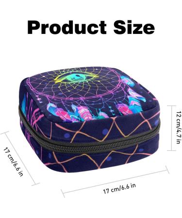 GIAPB Period Bag - Dreamcatcher Feathers Design - Sanitary Napkin Storage & Travel Makeup Pouch - Buy Online on GoSupps.com