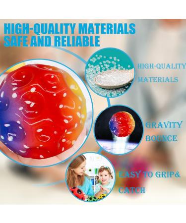 Byhotome Moon Ball Set - 6 High Jump Rubber Space Balls for Kids | 7cm Bouncy Balls | Perfect Party Gifts | Mix-Color High Bounce Toys - Buy Online on GoSupps.com